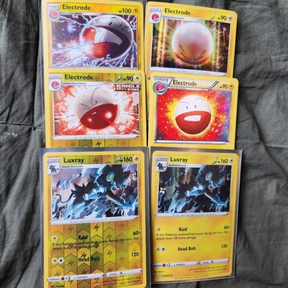 Electrode, Luxray Pokemon Card Lot
